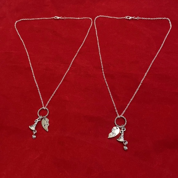 Best Witches Necklaces Set Of 2 Halloween Witch Friends Gift - Picture 5 of 8